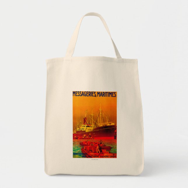 Messageries Maritimes Vintage PosterEurope Tote Bag (Front)