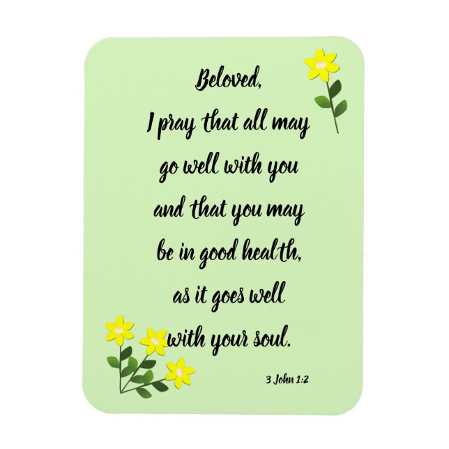 Messages for Beloved 3 John 1:2 Photo Magnet (Vertical)