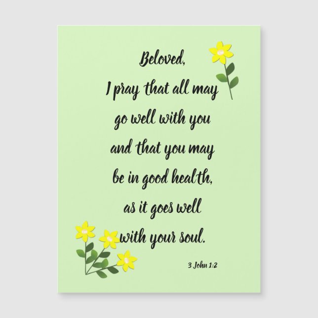 Messages for Beloved Magnetic Card (Front)