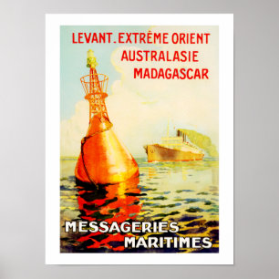 Messagries Maritimes ~ Bouy Poster