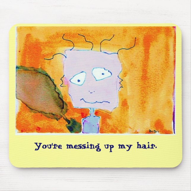 Messed up hair mousepad (Front)