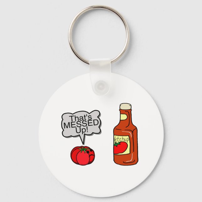 Messed Up Ketchup Keychain (Front)