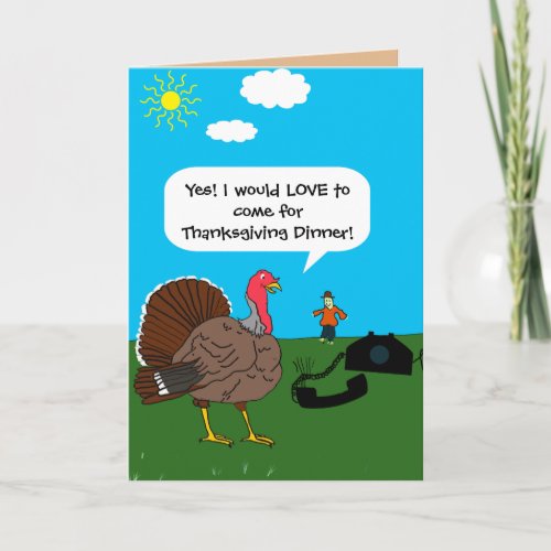 Messed up Turkey Dinner Holiday Card