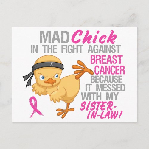 Messed With My Sister_In_Law 3L Breast Cancer Postcard