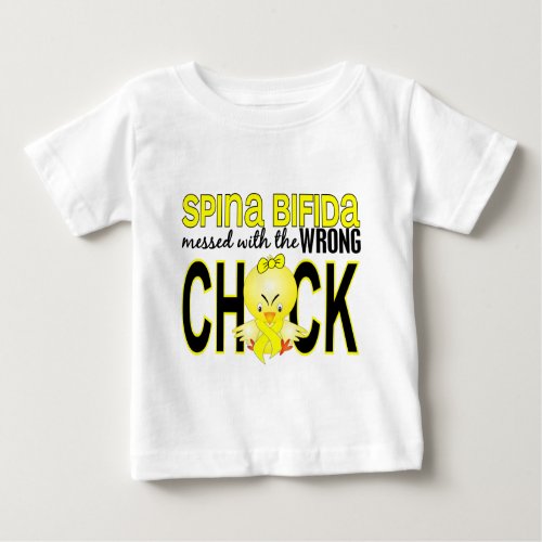 Messed With Wrong Chick 1 Spina Bifida Baby T_Shirt