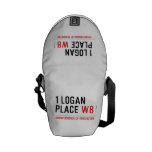 1 logan place  Messenger Bags (mini)