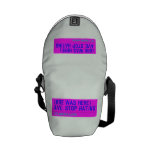 (Bre was here) ave. stop hating  Messenger Bags (mini)