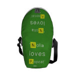 'Nolla 
 loves
 Popcat'  Messenger Bags (mini)