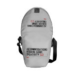 Accommodations require some creativity  Messenger Bags (mini)