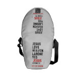 jesus love heaven larone yes   Messenger Bags (mini)