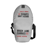 brick lane  curries  Messenger Bags (mini)