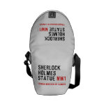 sherlock holmes statue  Messenger Bags (mini)