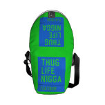 thug life  nigga  Messenger Bags (mini)