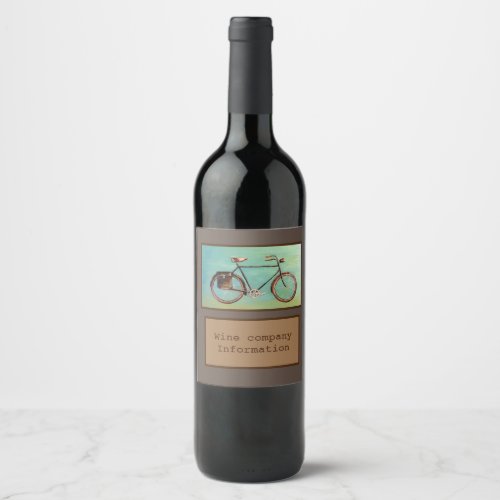 Messenger Bike Wine Label