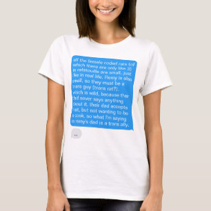 Messenger Long Rant Blue Text Bubble T-Shirt