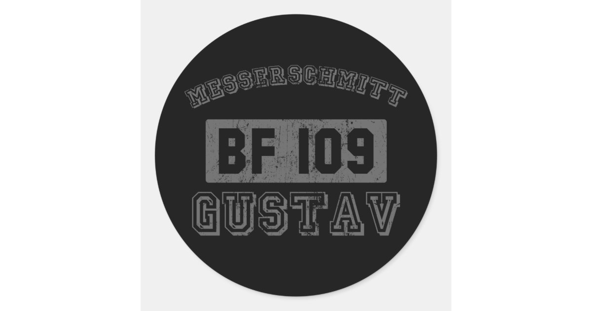 Messerschmitt BF109 Classic Round Sticker | Zazzle