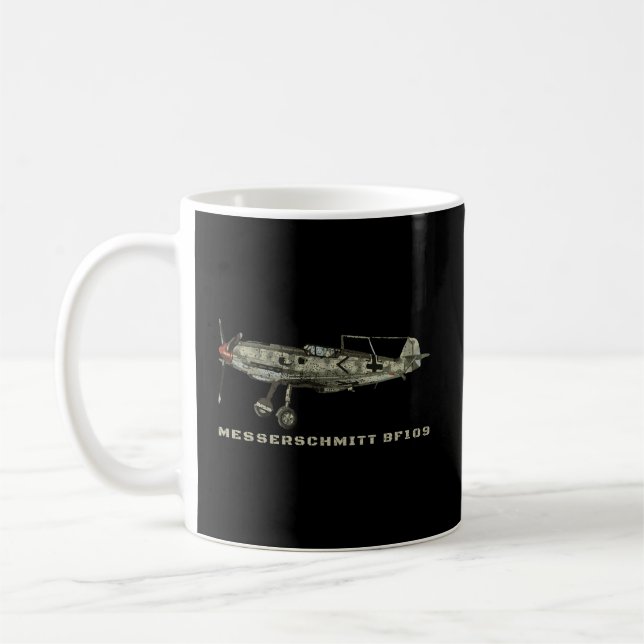 Messerschmitt Bf 109 German World War 2 Airplane G Coffee Mug (Left)