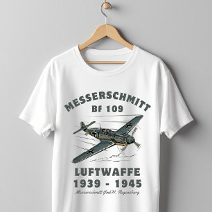Messerschmitt Bf 109 Luftwaffe WWII Fighter T-Shirt