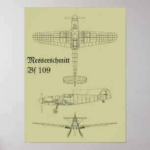 Messerschmitt Bf 109 Poster
