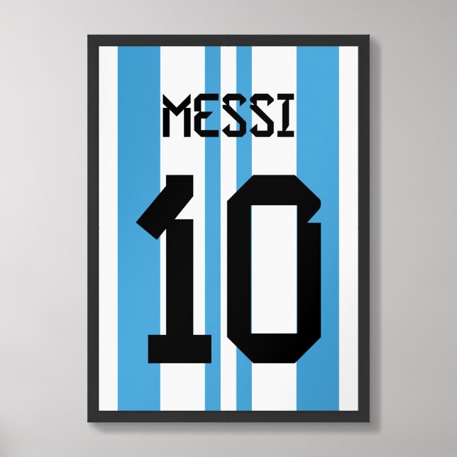 Messi 10 Jersey Poster | Messi Wall Art (Framed Front)