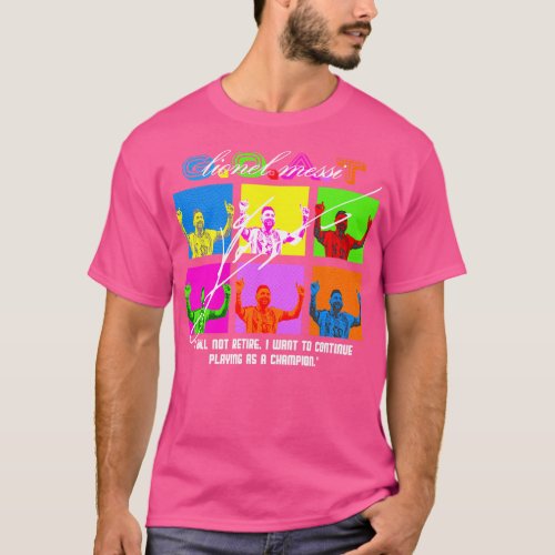 Messi Art Style Halftone 3 T_Shirt