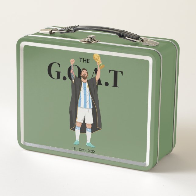 Messi World Cup Champion  Metal Lunch Box (Front)