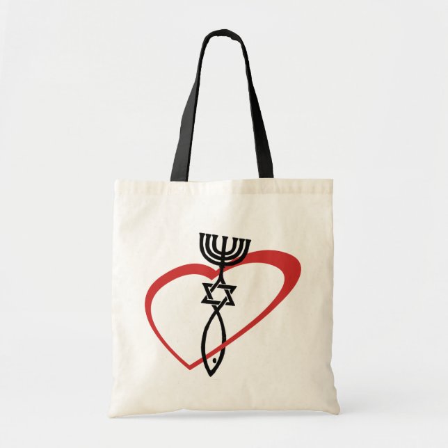 Messianic Heart Tote Bag (Front)