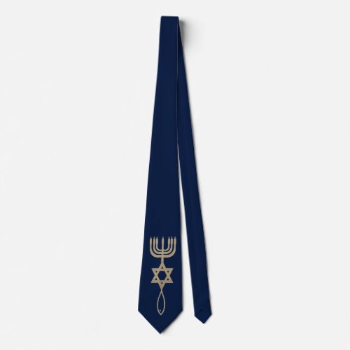 Messianic Jew Christian Jewish Yeshua Navy Neck Tie