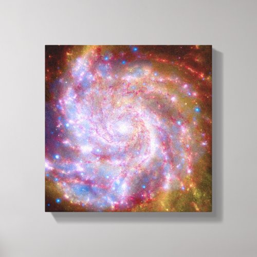 Messier 101 Spiral Galaxy _ Hubble Telescope Photo Canvas Print