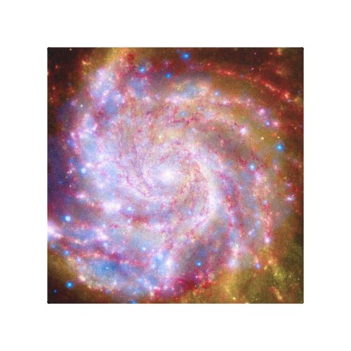 Messier 101 Spiral Galaxy _ Hubble Telescope Photo Canvas Print