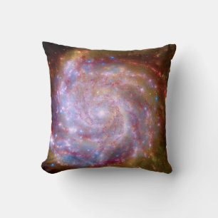 Messier 101 Spiral Galaxy - Hubble Telescope Photo Throw Pillow