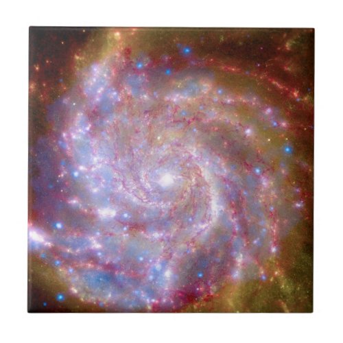 Messier 101 Spiral Galaxy _ Hubble Telescope Photo Tile