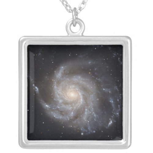 Messier 101 the Pinwheel Galaxy Silver Plated Necklace