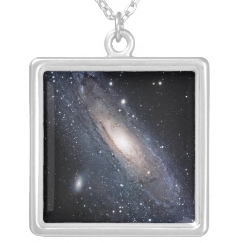 Messier 31 The Great Galaxy in Andromeda Silver Plated Necklace