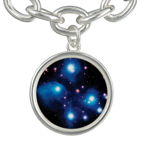 Messier 45 Pleiades Star Cluster NASA Space Photo Charm Bracelet