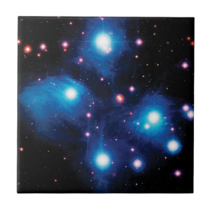 Messier 45 Pleiades Star Cluster NASA Space Photo Tile