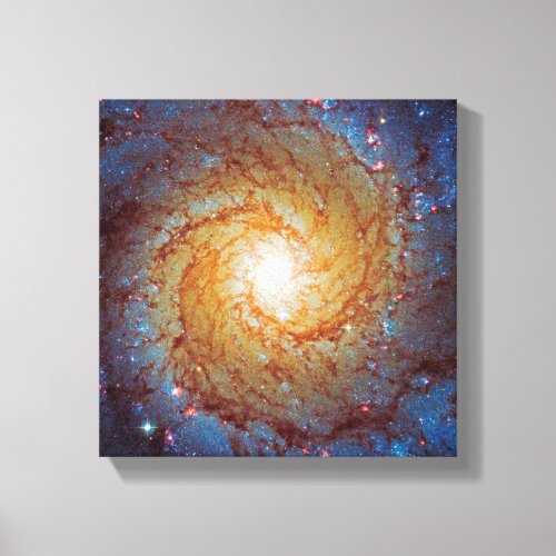 Messier 74 Spiral Galaxy Outer Space Photo Canvas Print