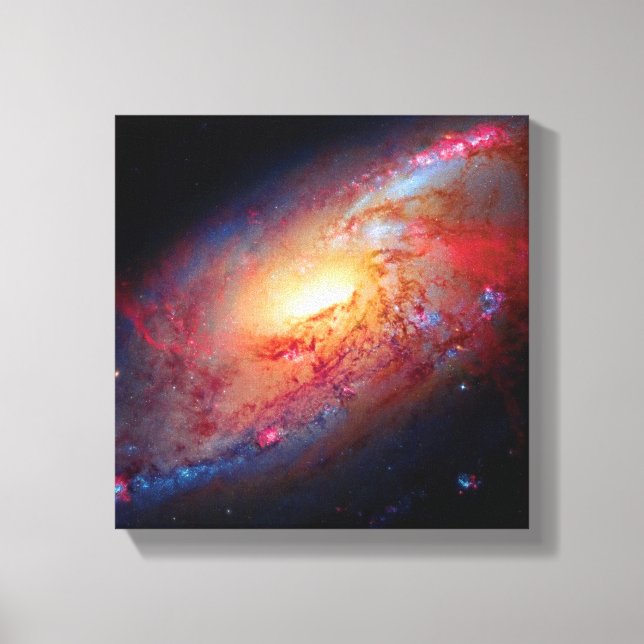 Messier M106 Spiral Galaxy Outer Space Photo Canvas Print (Front)