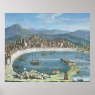 Messina - a Panoramic View of the Port Poster
