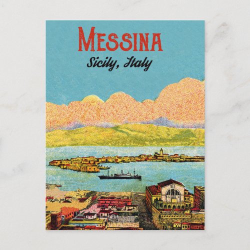 Messina city Sicily Italy Postcard
