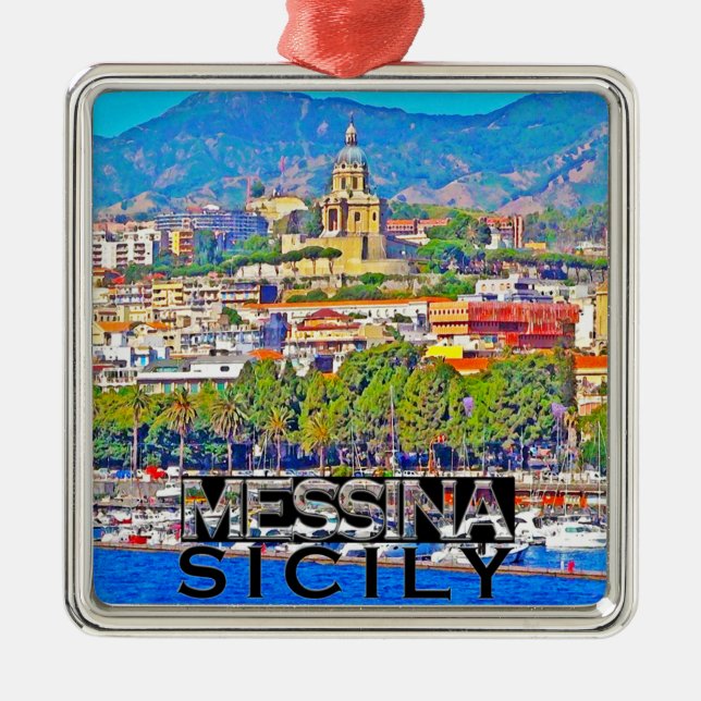 Messina Metal Ornament (Front)