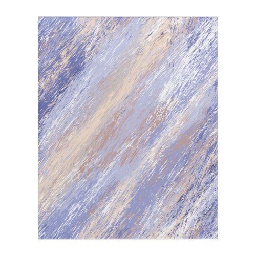 Messy Abstract Blue and Beige Paint Strokes Acrylic Print