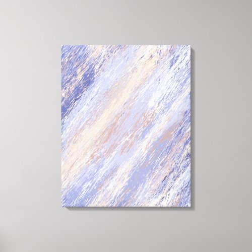 Messy Abstract Blue and Beige Paint Strokes Canvas Print