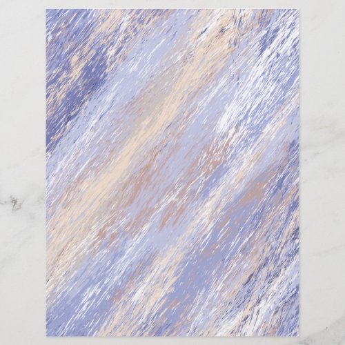 Messy Abstract Blue Beige Paint Scrapbook Paper