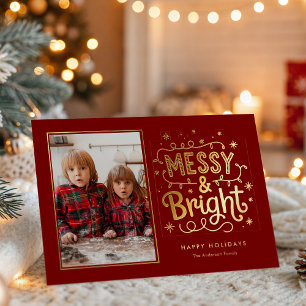 Messy And Bright Christmas Holiday Family
