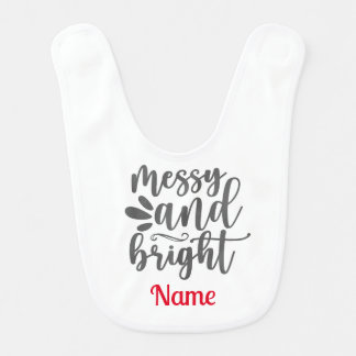 Messy and Bright Personalized Baby Bib