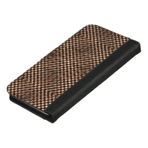 Messy and messy brown chess over each other iPhone 8/7 plus wallet case