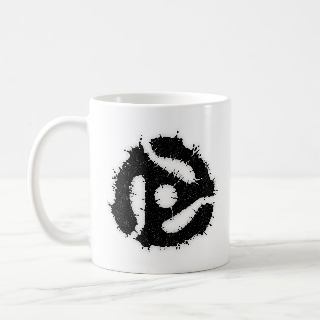 Messy B/W 45 Insert Coffee Mug (Left)