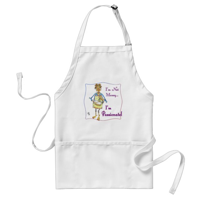 Messy Baker Hen Funny Apron (Front)