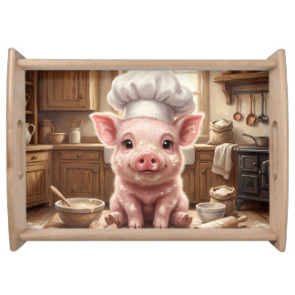 Messy Baking Baby Pig Serving Tray